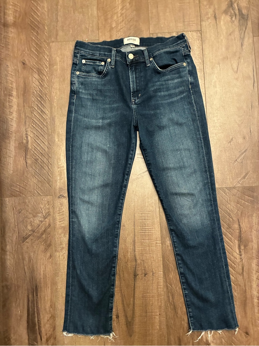 AGOLDE Sophie Straight Leg Raw Hem Jeans - Size 27